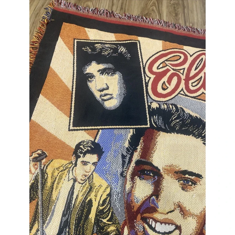 Elvis Presley Throw Blanket Tapestry Double Woven 48 x 70